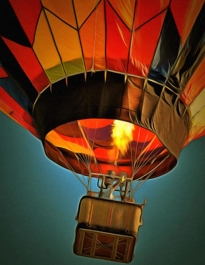 Transportation Painting - Hot Air Balloon  by L Wright