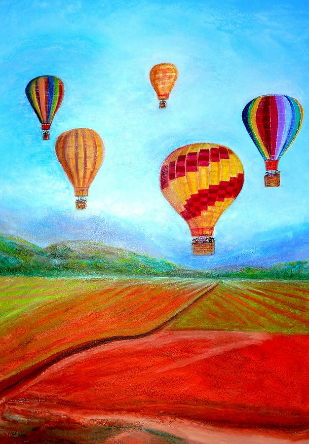 Hot air balloon mural Digital Art by Anais DelaVega