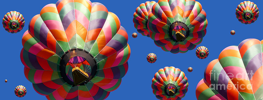 Hot Photograph - Hot Air Balloon Panoramic by Edward Fielding