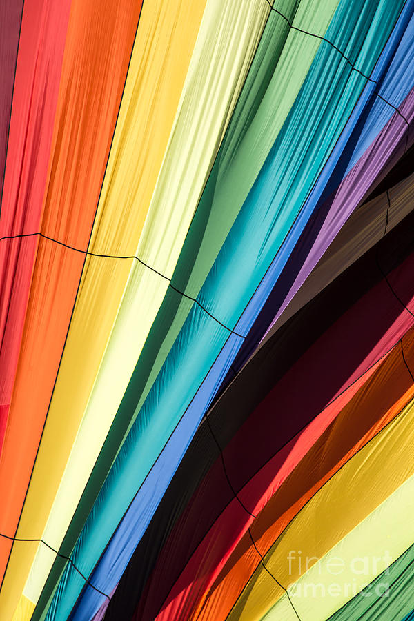 Abstract Photograph - Hot Air Balloon Rainbow by Edward Fielding