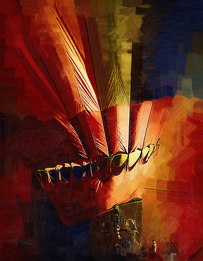 San Diego Digital Art - Hot Air Balloon Ready to Go by Kirt Tisdale