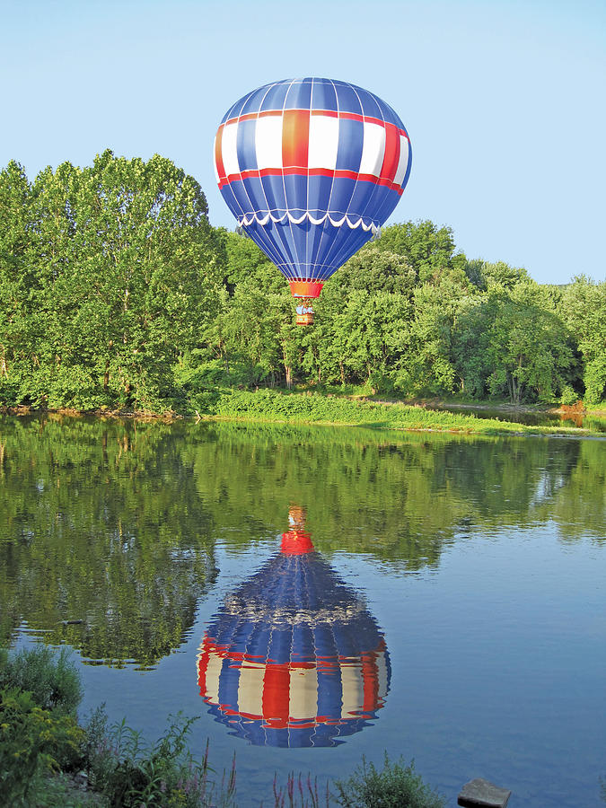 Hot Air Balloon Reflection Photograph by Lucinda VanVleck