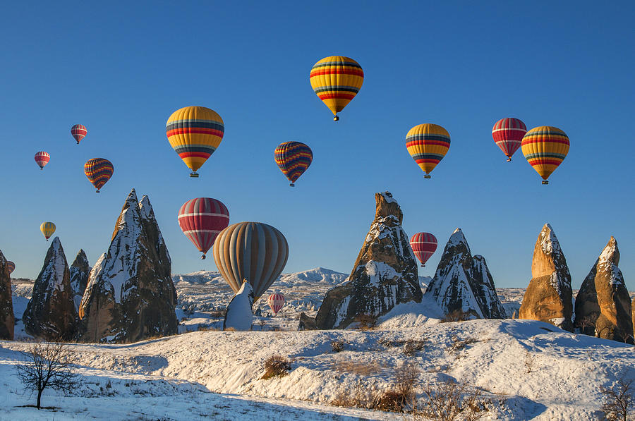 Hot Air Ballooning in Cappadocia,Nevsehir,Central Anatolia of Turkey Photograph by Ayhan Altun