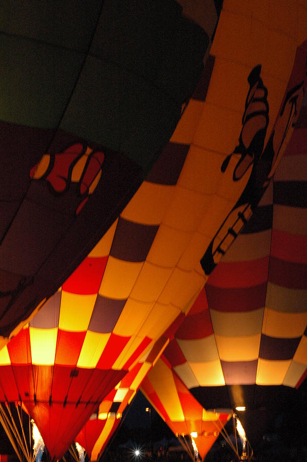 Hot Air Balloon Photograph - Hot Air Balloons at Night by Gary Marx