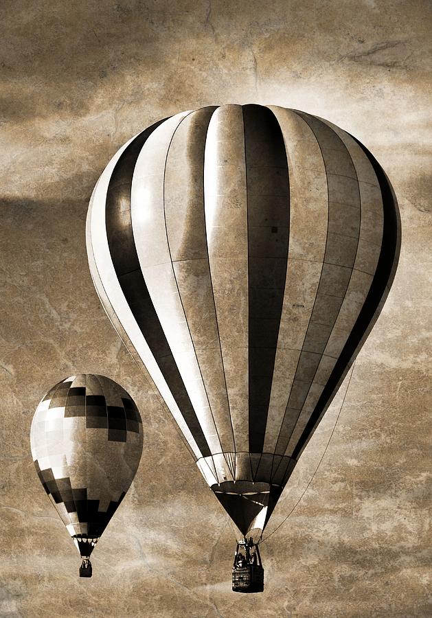 Hot Air Balloons Vintage Photograph by Dan Sproul