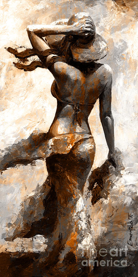 Hot breeze - Digital color version rust Painting by Emerico Imre Toth