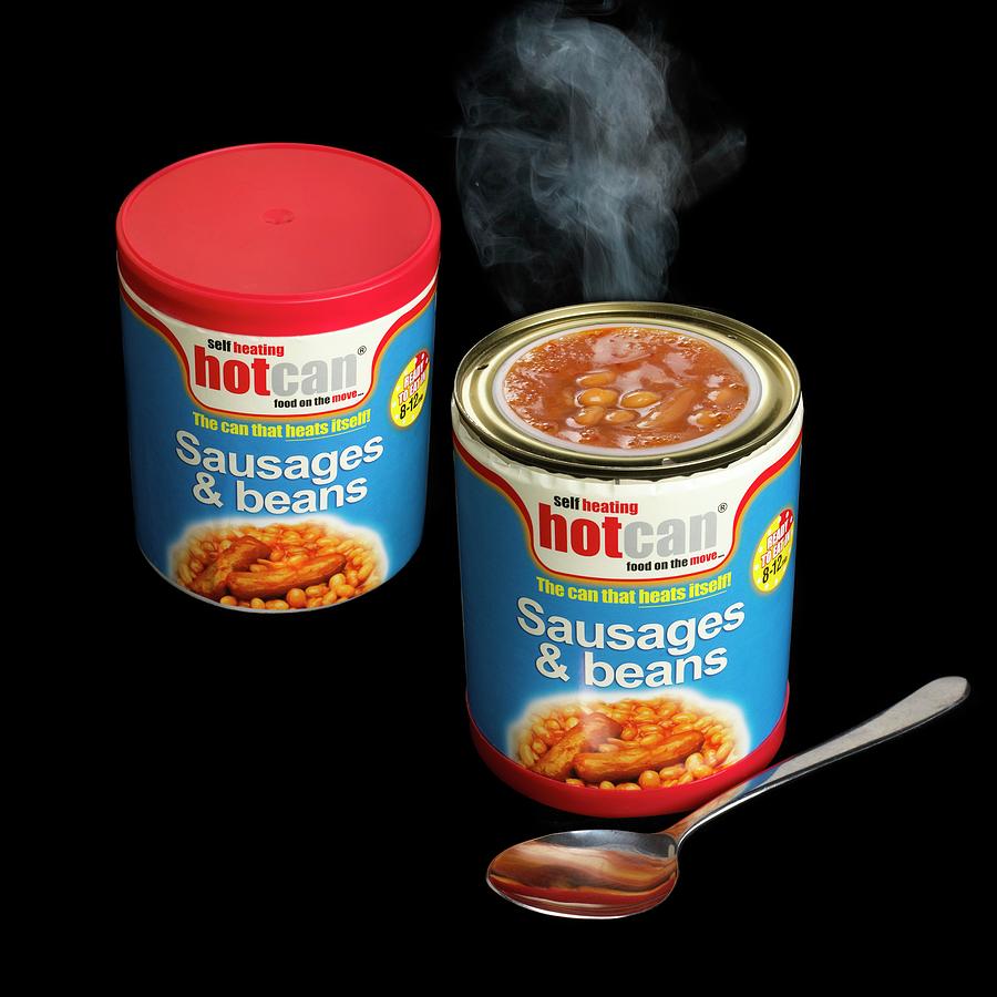 Hot Can Self-heating Food Photograph by Science Photo Library