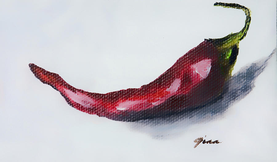 Hot Chili Painting by Gina Cordova