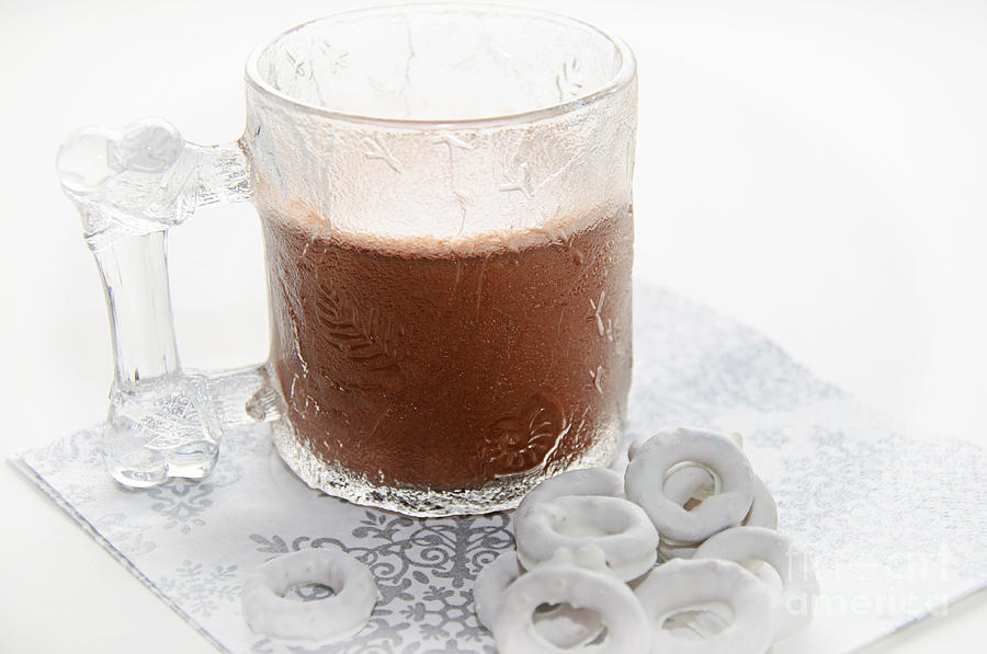 Hot Chocolate And Candy Coated Pretzels Photograph by Andee Design