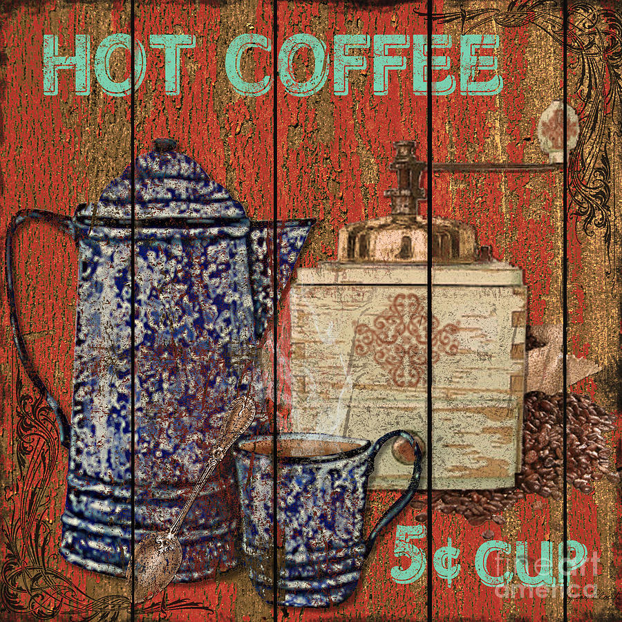 Hot Coffee Mixed Media by Jean PLout