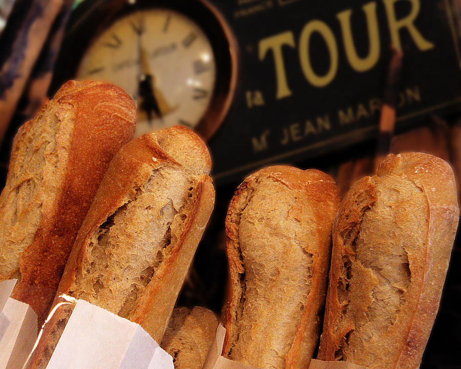 Paris Photograph - Hot Crusty  Baguettes by Ness Welham