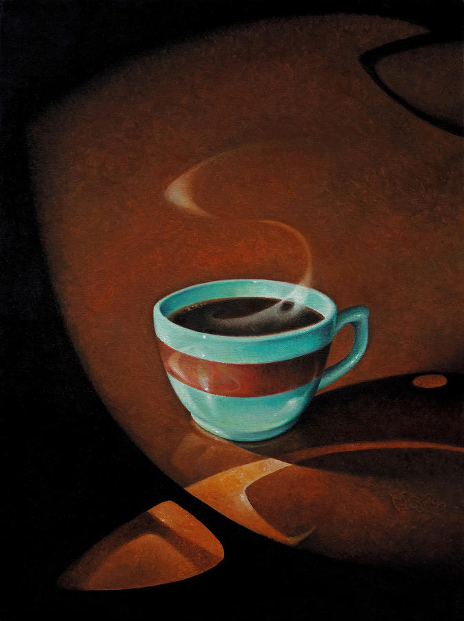 Hot Cup of Coffee Painting by T S Carson
