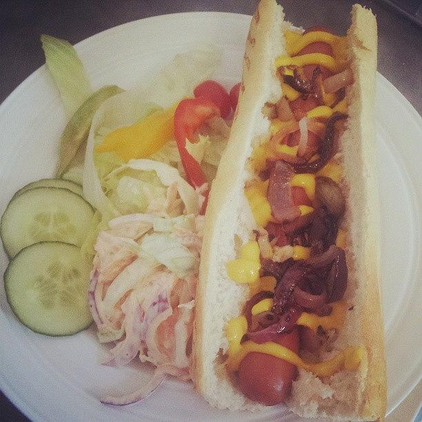 Hot Dog At Bellas Photograph by Stacey Millar