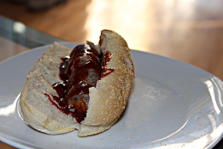 Hot dog in a white plate Photograph by Darius Matuliukstis - Fine Art ...