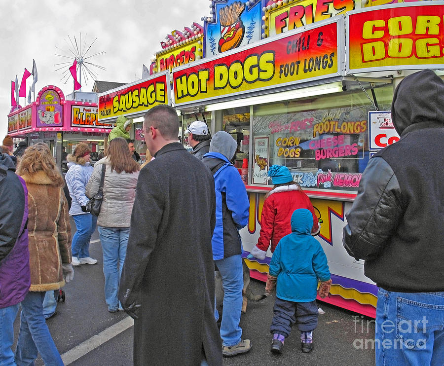 Winter Photograph - Hot Dogs - Cold Day by Ann Horn