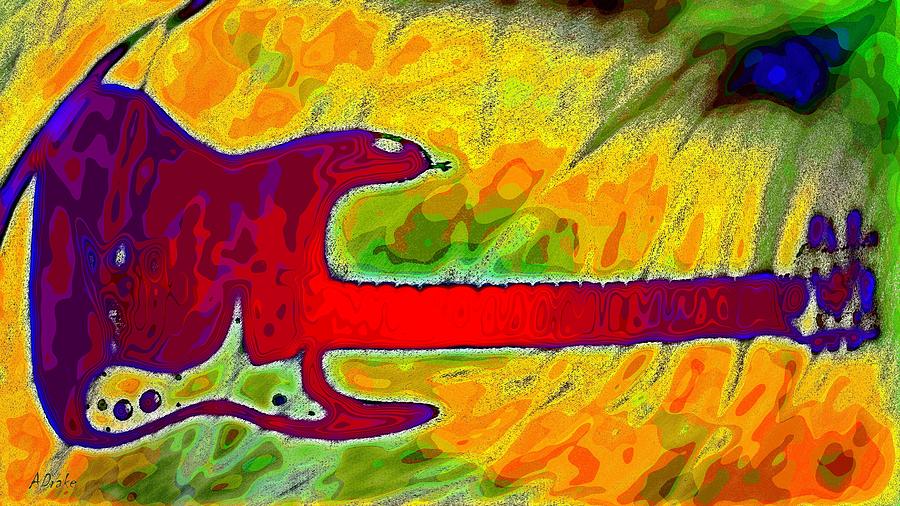 Hot Lick Guitar Digital Art by Alec Drake
