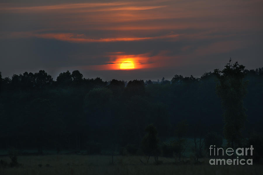 Hot Hazy Sunset Photograph by Cheryl Baxter