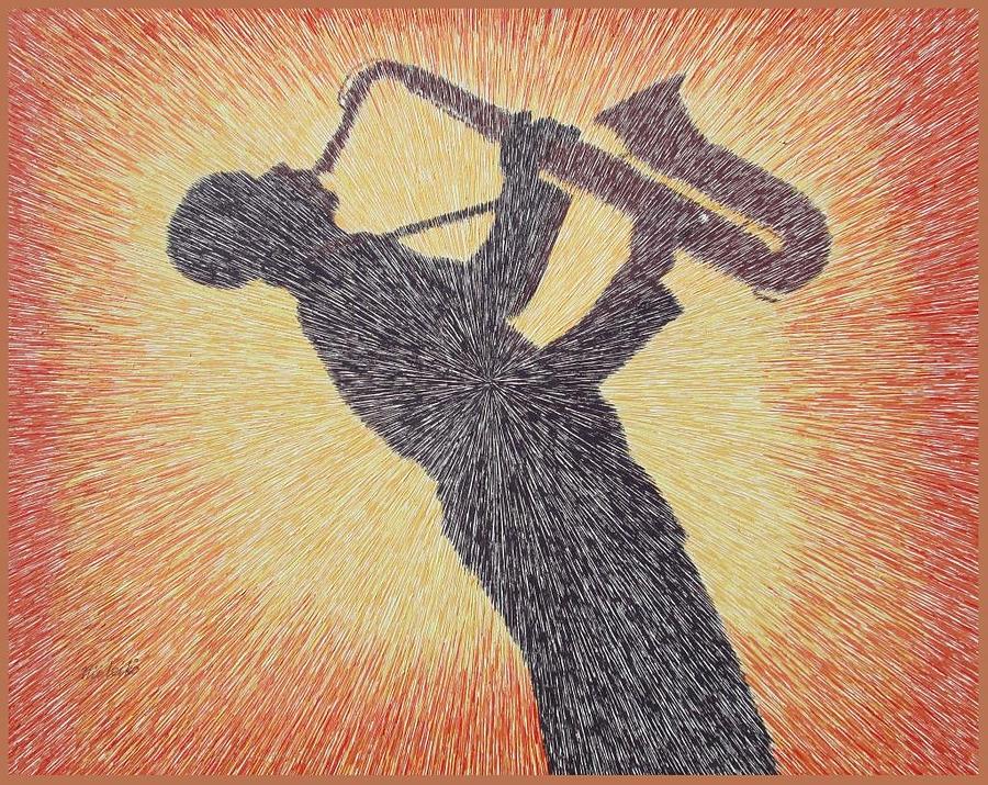 Hot Jazz Painting by Aryeetey Desmond Nii Teiko
