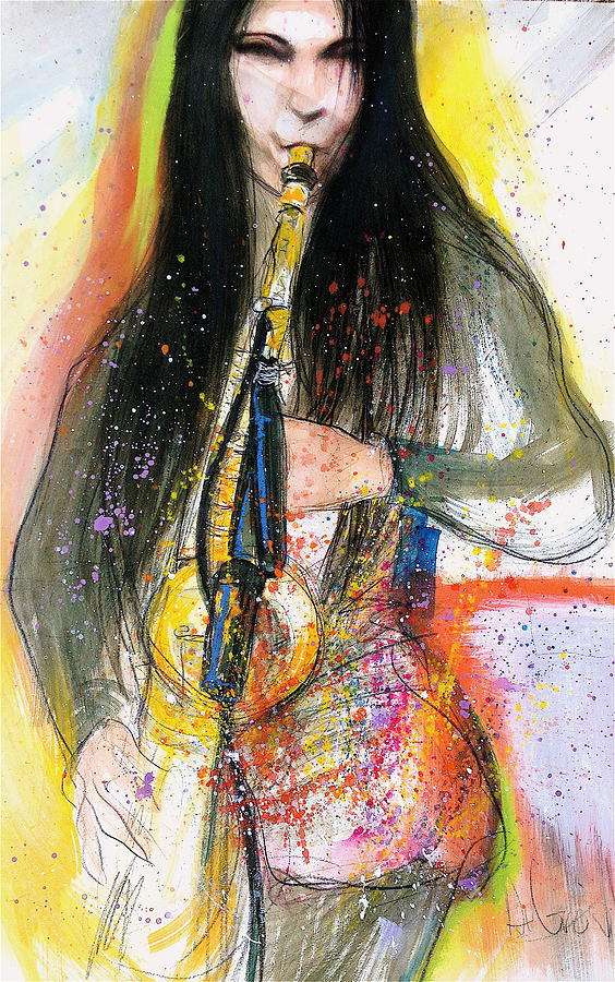 Hot Jazz Lady Painting by Gregory DeGroat