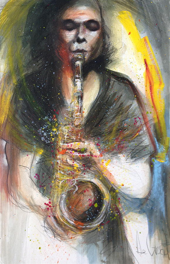 Hot Jazz Man Painting by Gregory DeGroat