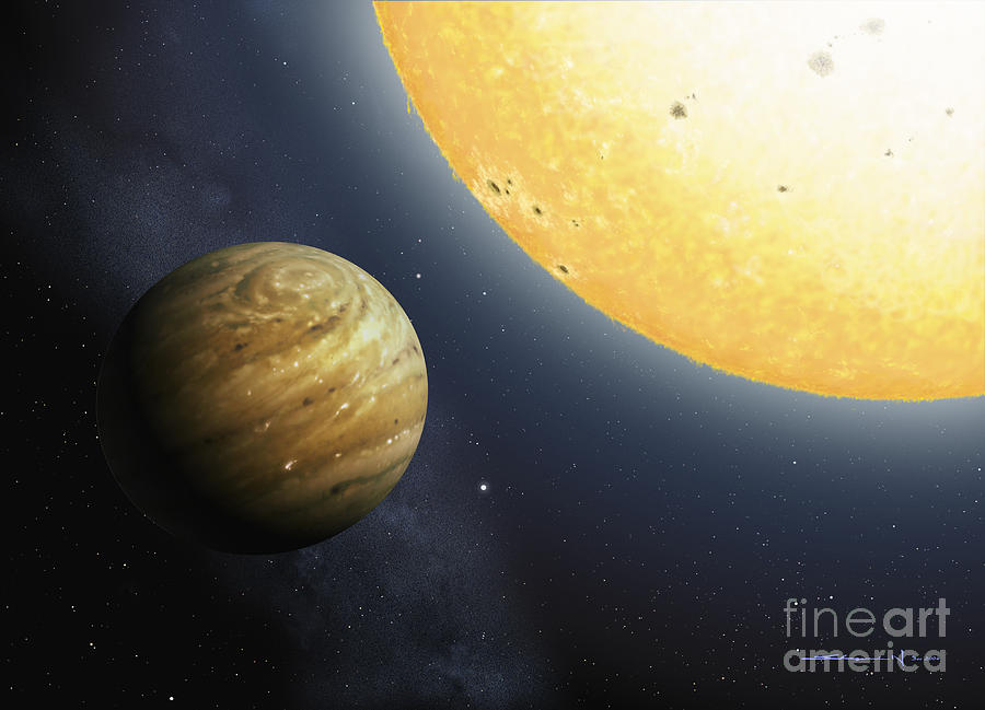 Hot Jupiter Extrasolar Planet Photograph by Atlas Photo Bank