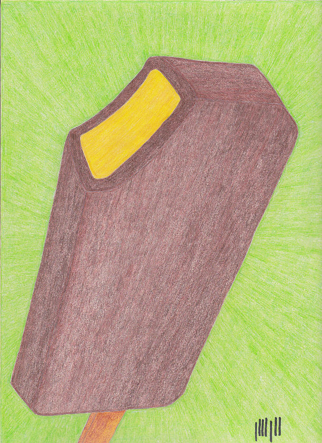 Hot Mustard Fudgsicle Drawing by Eric Forster