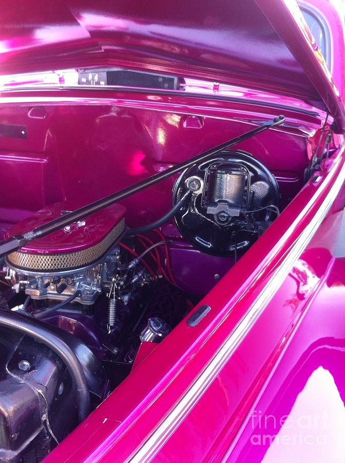 Hot Pink Car Engine Photograph by Susan Garren