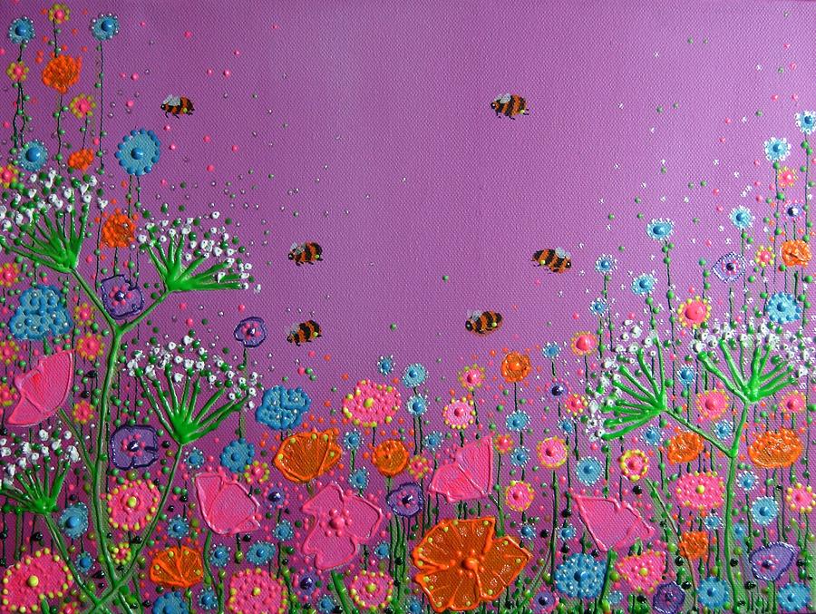 Poppy Painting - Hot Pink Summer by Angie Livingstone