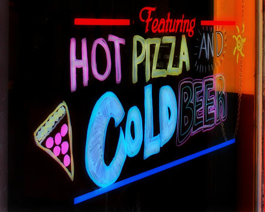 Hot Pizza and Cold Beer Photograph by Elizabeth Sullivan