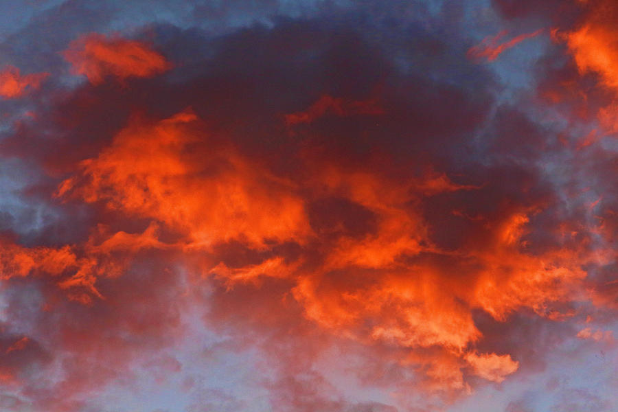 Hot Red Orange Sunset Photograph by Linda Phelps