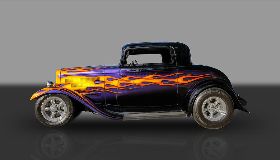 1932 Ford Hot Rod In Flames Photograph by Frank J Benz