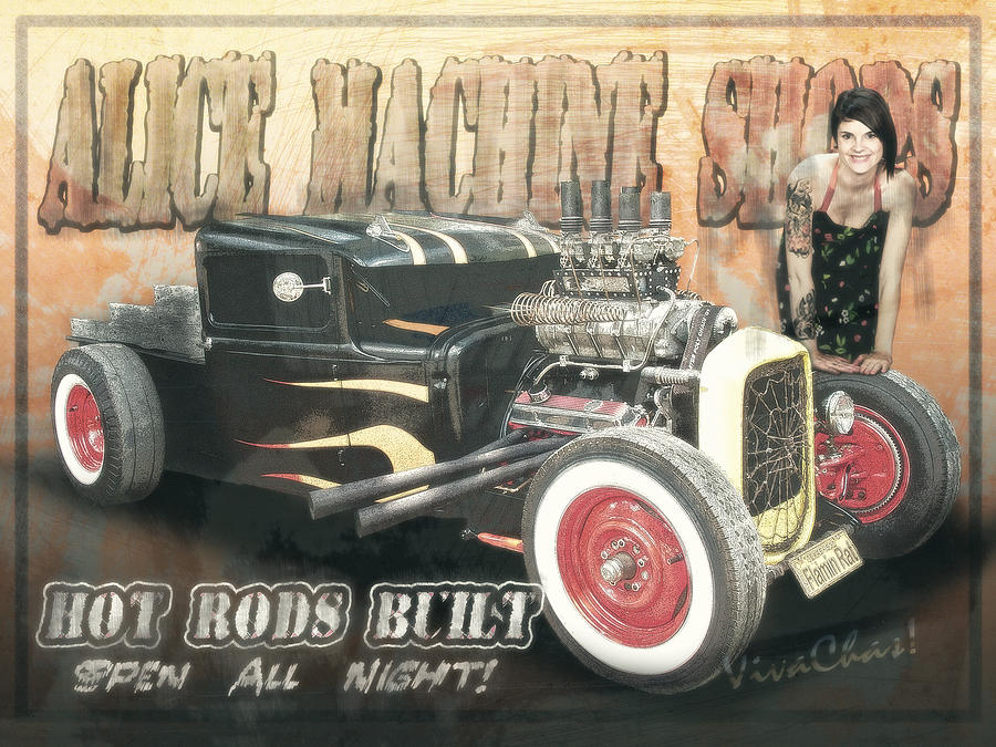 Hot Rods Built at the Alice Machine Shops Open All Night Photograph by Chas Sinklier