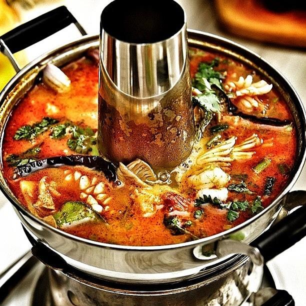Hot Spicy Tom Yam Seafood Soup 🍵 Photograph by Vic Station