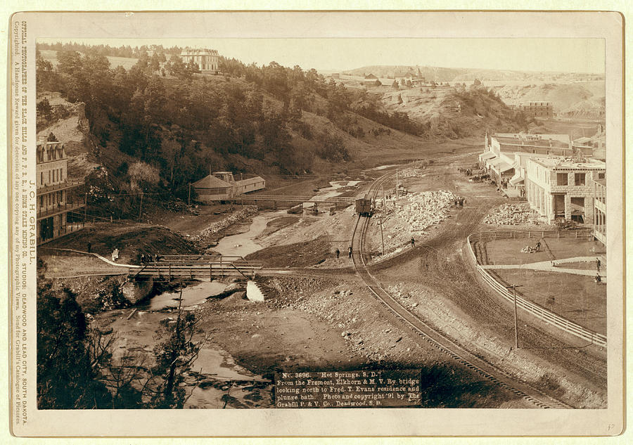 Hot Springs, S.d. From The Fremont Photograph By Litz Collection - Fine 