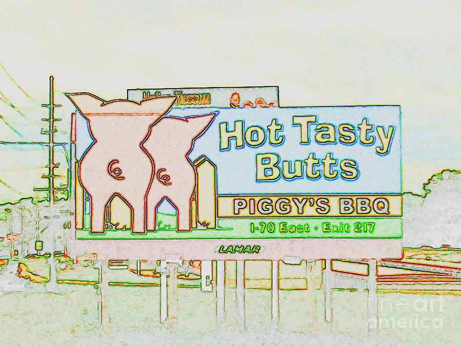 Hot Tasty Butts in Colored Pencil Photograph by Kelly Awad
