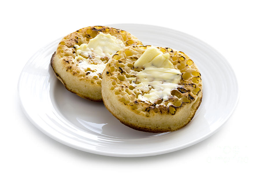 Hot Toasted Crumpets With Butter Photograph by Lee Avison