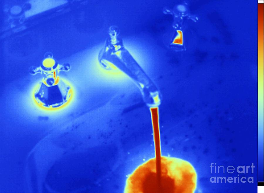 Hot Water From A Faucet, Thermogram Photograph by GIPhotoStock