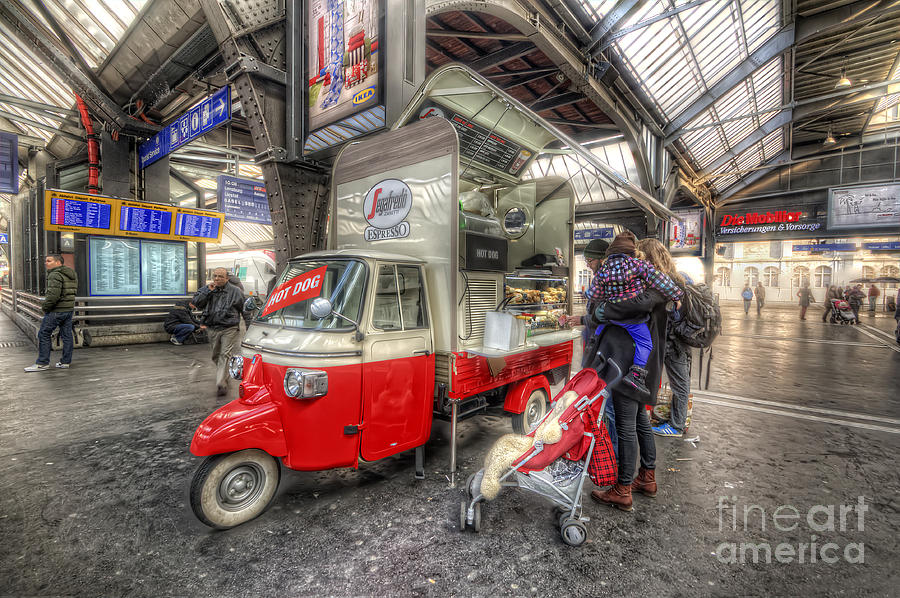 Hotdog Stand at Hauptbahnhof Photograph by Yhun Suarez