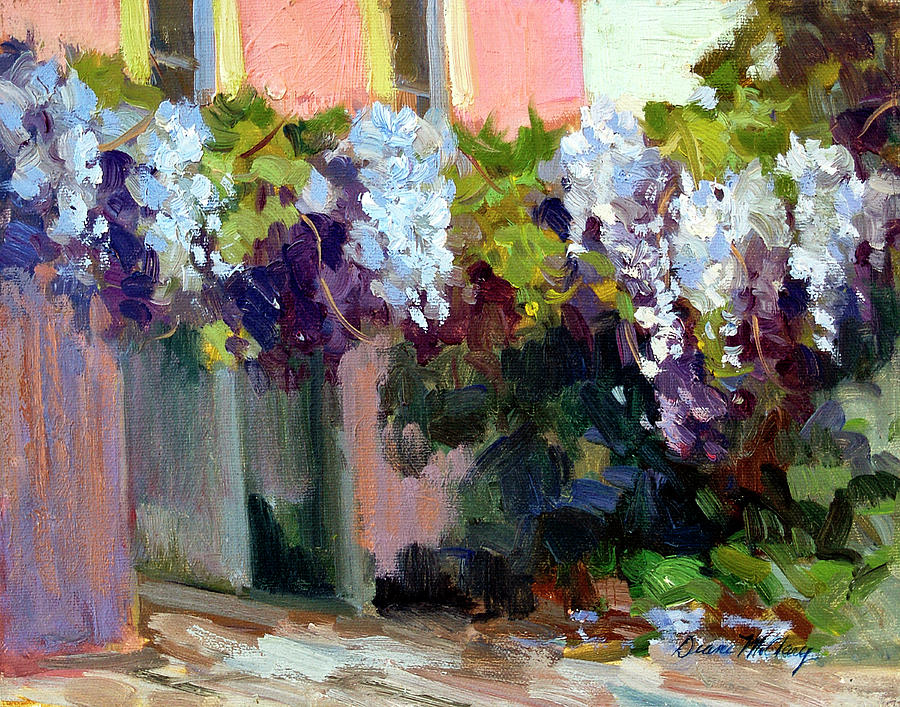 Claude Monet Painting - Hotel Baudy Wisteria by Diane McClary