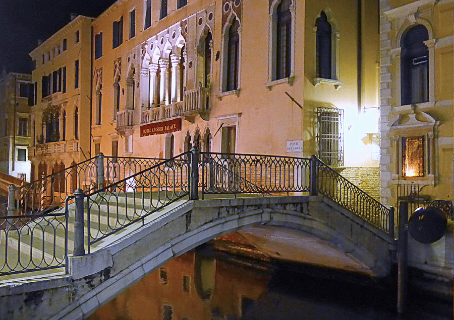 Venice Photograph - Hotel By the Bridge by Bishopston Fine Art