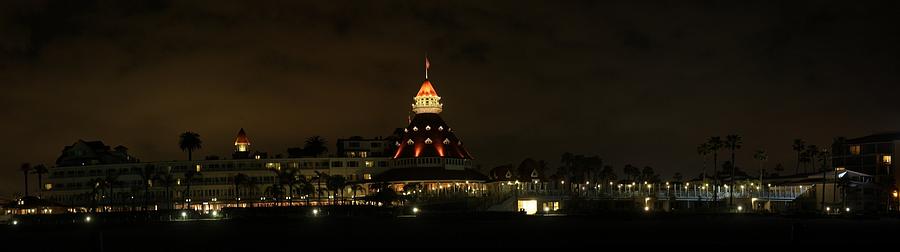 Hotel Del Coronado at night Photograph by Nathan Rupert