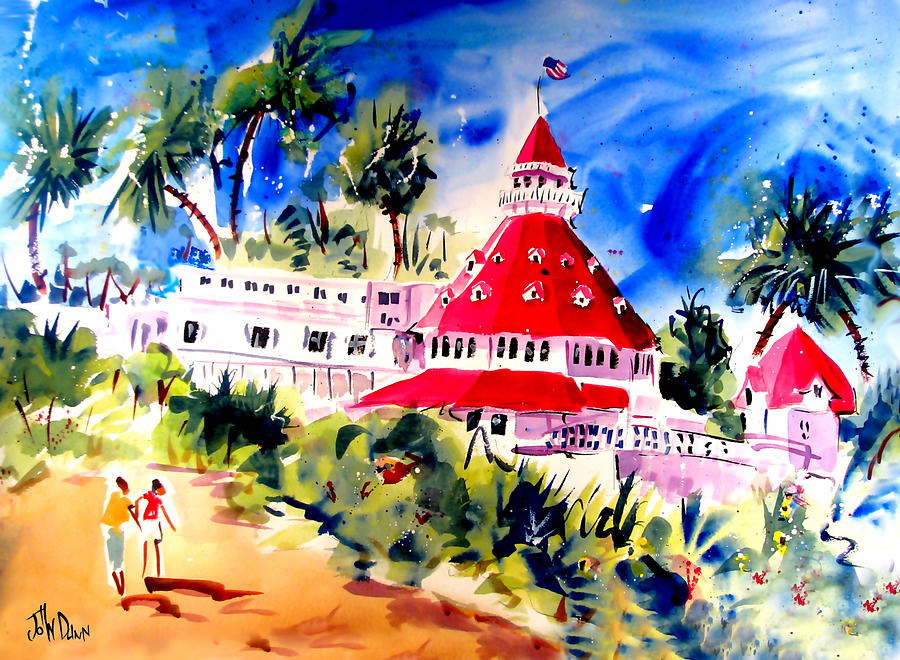 Hotel Del Coronado Painting by John Dunn