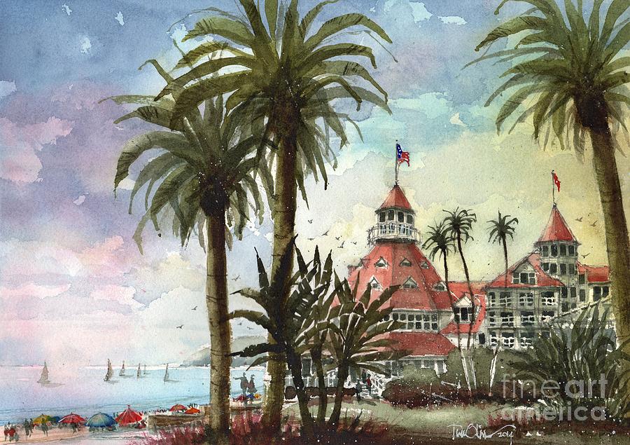 Hotel del Coronado Painting by Tim Oliver