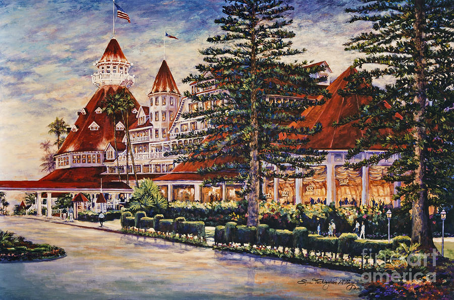 Hotel Del Sunset Painting by Glenn McNary