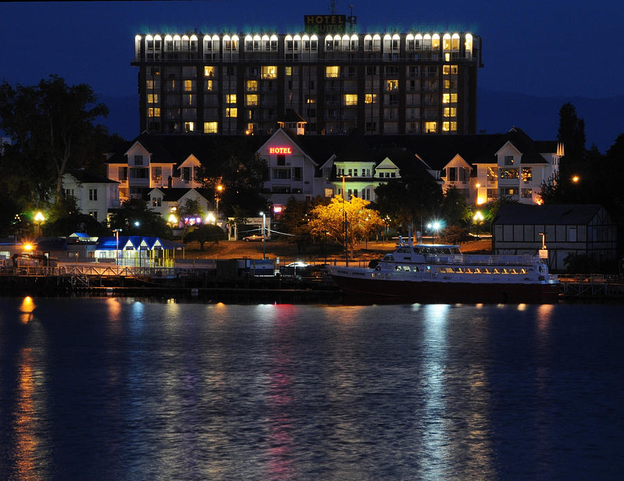 Nature Photograph - Hotel Harbor Lights by SEA Art