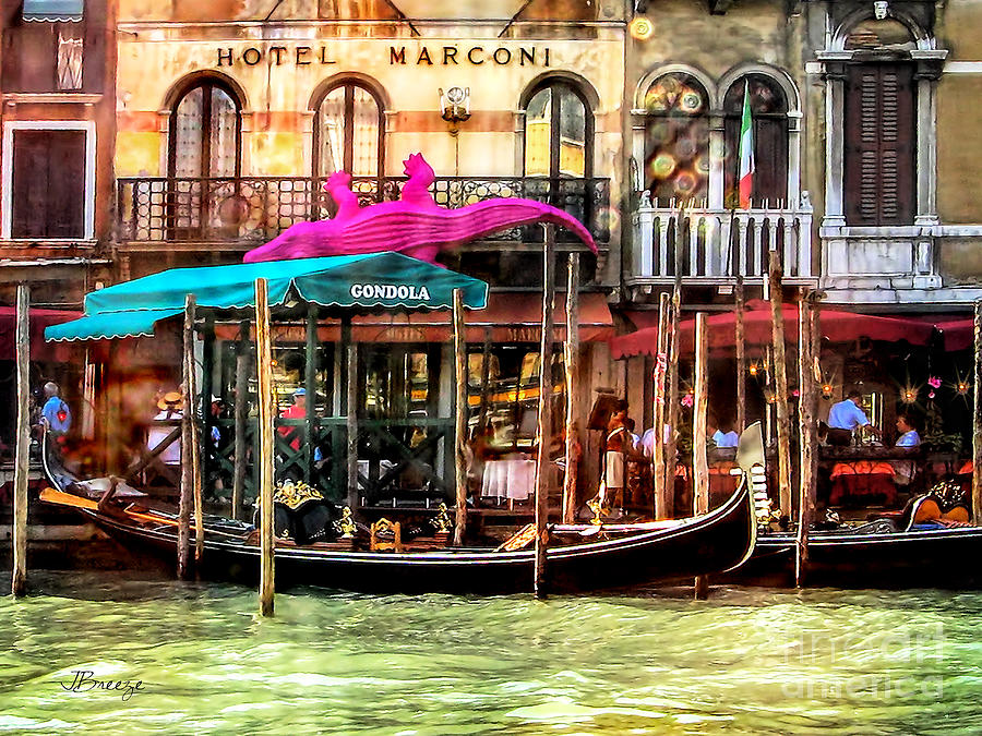 Hotel Marconi.Venice. Digital Art by Jennie Breeze