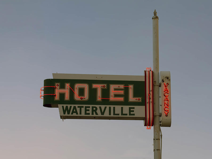 Hotel Waterville Neon sign Photograph by Cathy Anderson