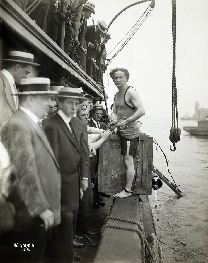 Magic Photograph - Houdini Escape Stunt by Library Of Congress