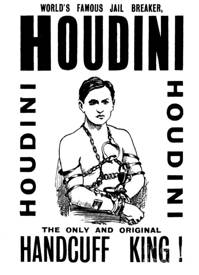 Houdini, The One And Only Handcuff Photograph by Photo Researchers
