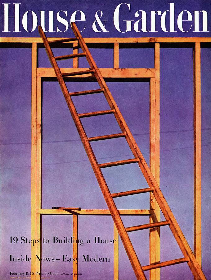 House & Garden Cover Illustration Of A Ladder Photograph by Haanel Cassidy